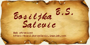 Bosiljka Salević vizit kartica